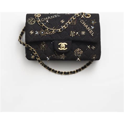 chanel medium caviar black|Small classic handbag, Grained calfskin & gold.